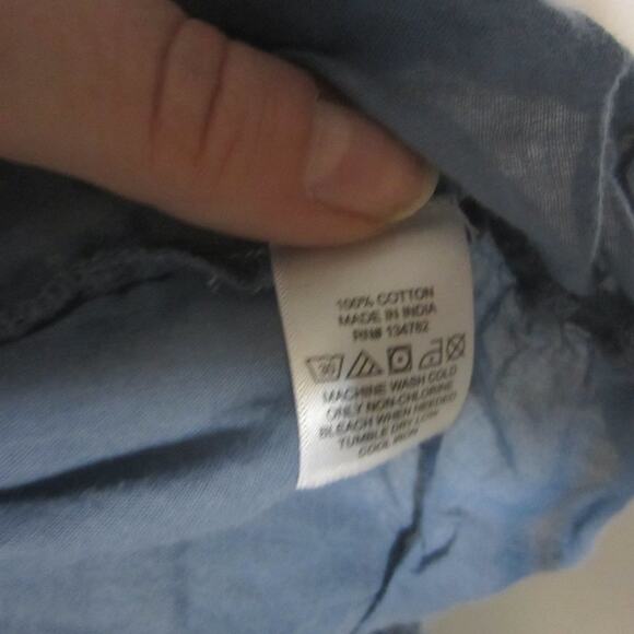 Blush Blue Eyelet Off Shoulder Mini Dress Boho Summer Large - Picture 7 of 8